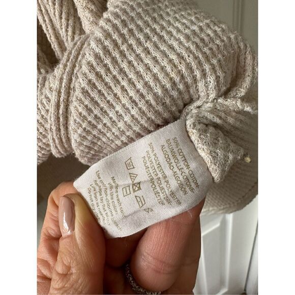 Free People Sand Oversized Thermal Top - Picture 7 of 7